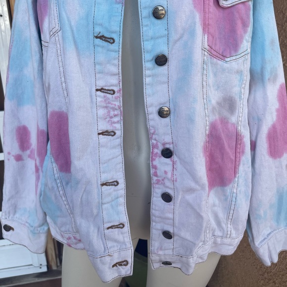 Street Blues Tie Dye Button Down Jacket (3X) - Picture 3 of 12